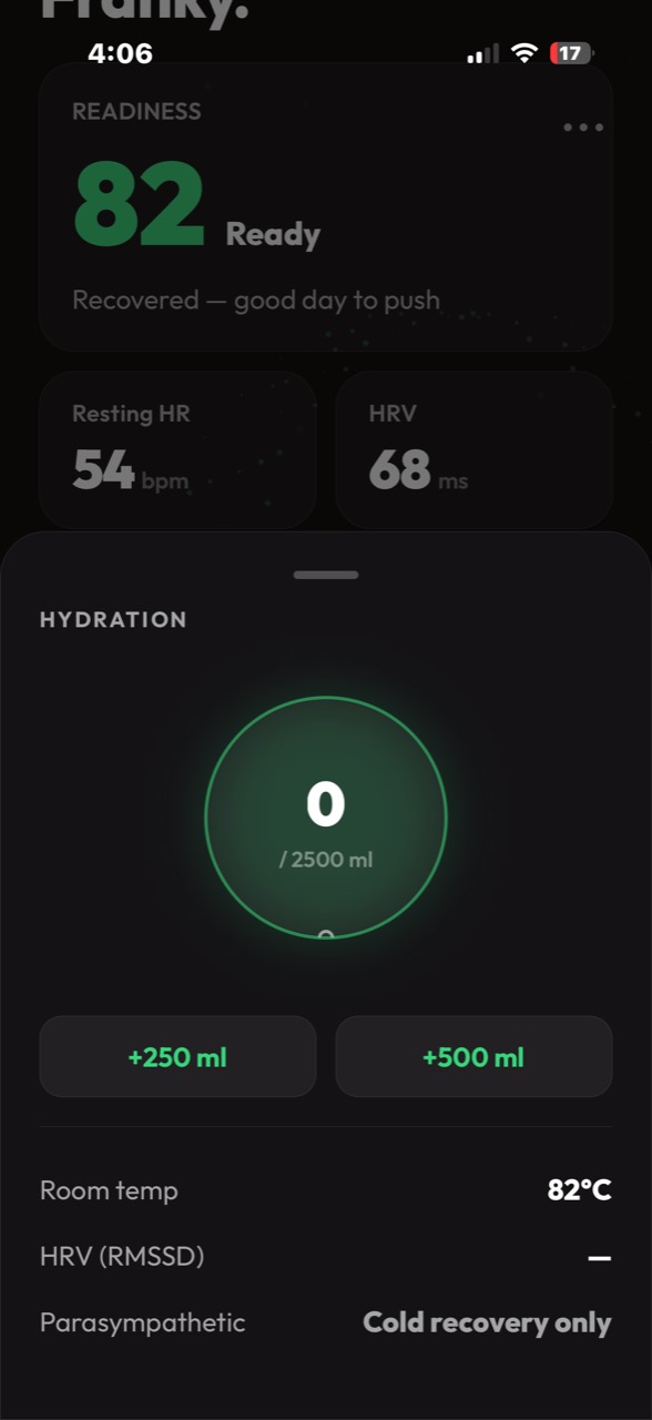 Current SaunaMind hydration sheet